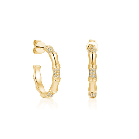 Gleaming Hoopla Diamond Earrings