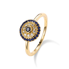 Round Evil Eye Diamond Ring