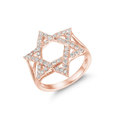 Star of David Diamond Ring