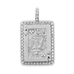 Queen of Hearts Card Pendant