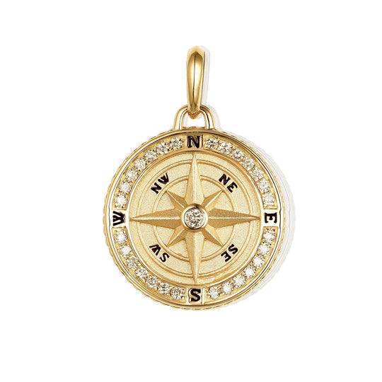 Navigator's Diamond Compass Pendant
